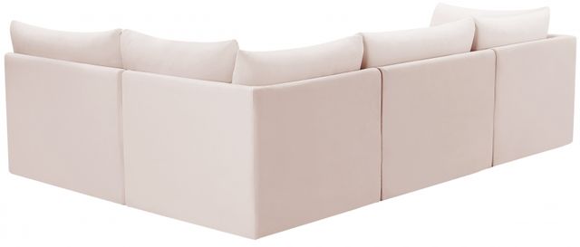 Meridian Furniture Jacob 4-Piece Pink Velvet Modular Sectional Set-1