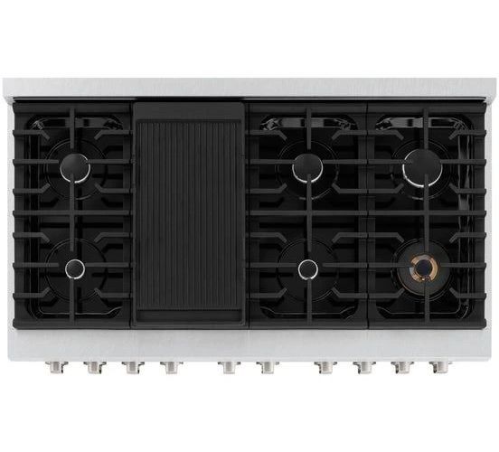 ZLINE 48" Satin Stainless Steel Pro Style Gas Range-3