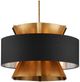 Currey & Company Oxenwood Black/Brass Chandelier-2