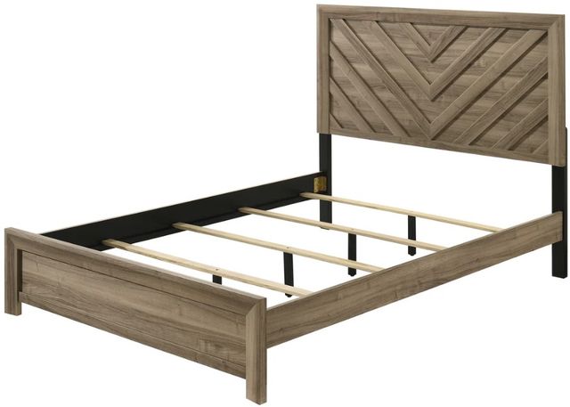 Crown Mark Valor Light Brown Queen Panel Bed-2