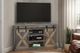 Legends Home Farmhouse Barnwood 66" Corner TV Console-1