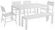 Linon Alora 6-Piece White Aluminum Outdoor Dining Set-0