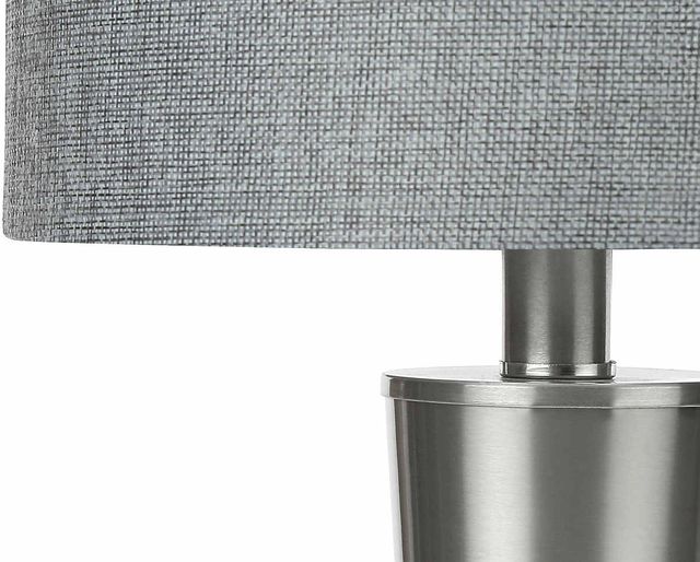 Monarch Specialties Inc. Set Of 2 24"H Silver Metal Table Lamps-2