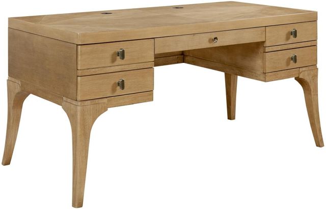 Bernards Tapestry Beige 5-Drawer Desk-0