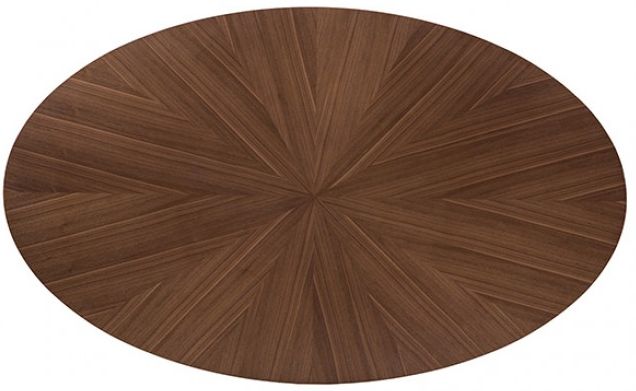 Furniture of America® Ebikon Walnut Oval Dining Table -2