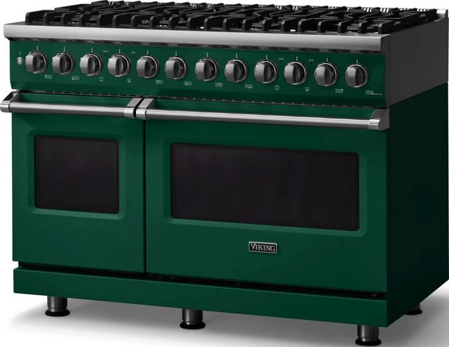 Viking® 5 Series 48" Ivy Pro Style Dual Fuel (NG) Range with Polished Chrome Trim-3