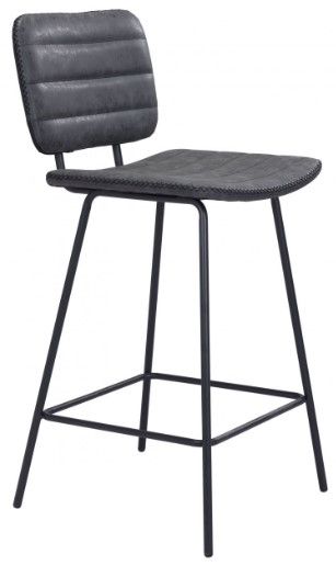 Zuo® Modern Boston 2-Piece Vintage Black Counter Chairs-0