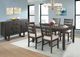Elements International Sawyer 5-Piece Dark Ash/Taupe Rectangular Dining Set-1
