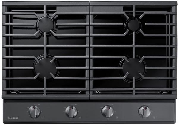 Samsung 30" Fingerprint Resistant Black Stainless Steel Gas Cooktop-0