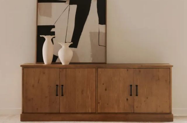Moe's Home Collection Tade Honey Pine 4-Door Sideboard-2