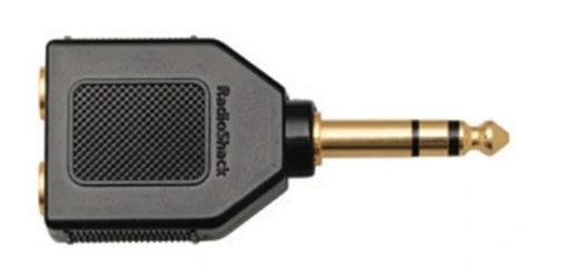 RadioShack Gold Plated Dual 1/4" Stereo Female to 1/4" Stereo Male Audio Adapter-0