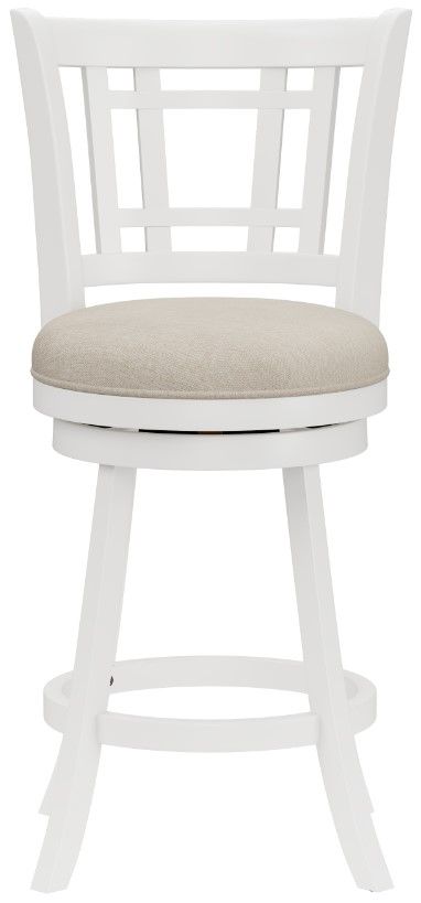 HH2 Home Fairfox White Swivel Counter Stool-1