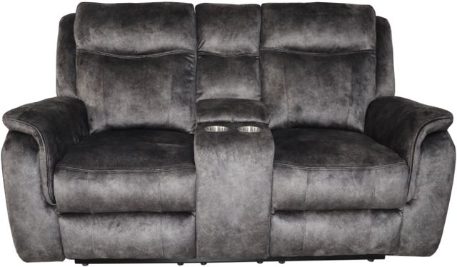 New Classic® Home Furnishings Park City Slate Loveseat with Dual Recliner-2