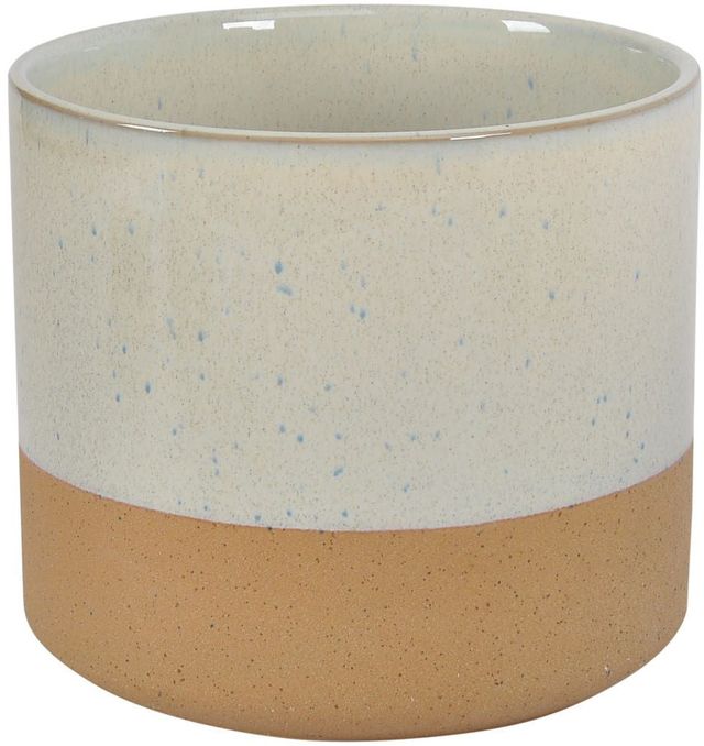 Moe's Home Collection Rustica Brown/White 5" Planter-0