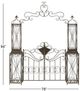 Deco Marche Black Metal Outdoor Scrollwork Arched Gate Garden Arbor with Pillars and Latch Lock Closure-2