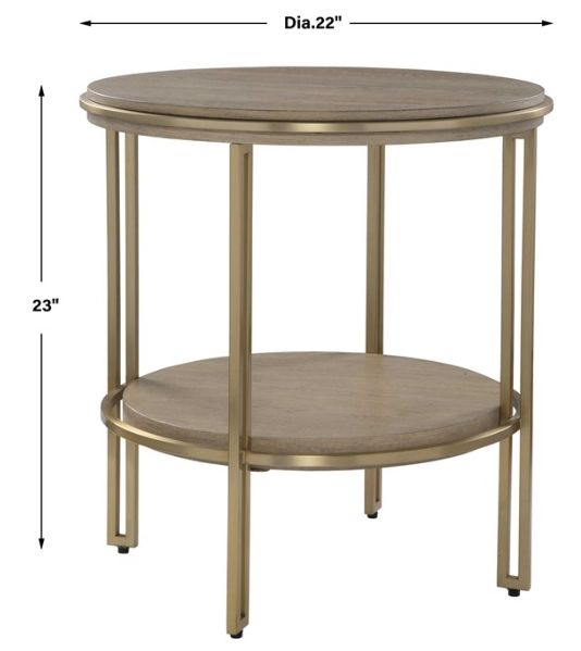 Uttermost® Elise Brass Side Table-2