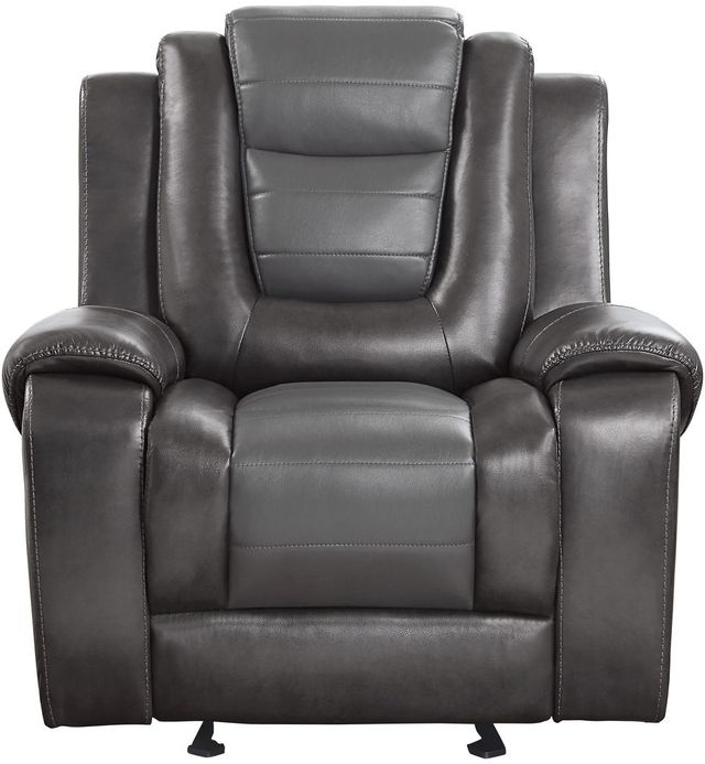 Mazin Furniture Briscoe 2-Tone Gray Glider Reclining Chair-2