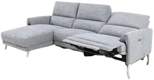 Furniture of America® Brande Gray Power Sectional with Left Chaise-0