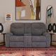 Flexsteel® Customizable Penn Power Reclining Loveseat with Console and Power Headrests and Lumbar-2