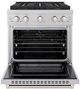 ZLINE Paramount 30" 4.2 cu. ft. Satin Stainless Steel Paramount Dual Fuel Range with 4 Burner DuoPro™ Cooktop and Electric Convection Oven-1