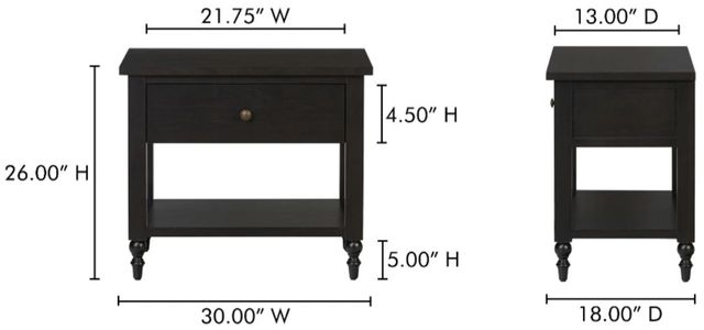 Moe's Home Collection Katherine Black Nightstand-3