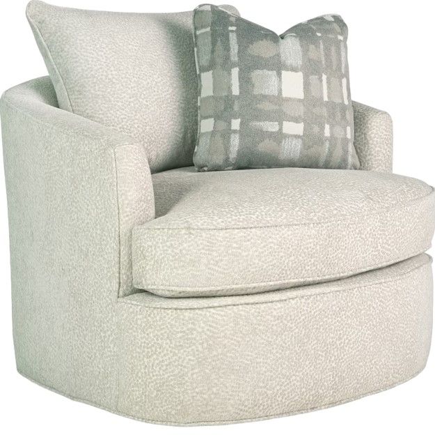 Craftmaster® Customizable CM Modern Barrel Swivel Chair-0