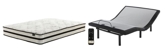 Sierra Sleep® by Ashley® Chime 2-Piece 10" Hybrid and Good Adjustable Base California King Mattress Set-0
