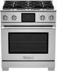 BlueStar® 30" Stainless Steel Pro Style Dual Fuel Range with Plated Trim-0
