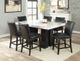Steve Silver Co. Camila White Counter Table with Ebony Base-1