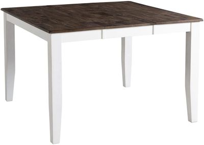 Intercon Kona Gray Counter Table with White Base Intercon Kona Gray Counter Table with White Base