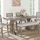 Winners Only® Xena Gray Dining Bench-1