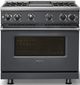 Viking® 7 Series 36" Cast Black Pro Style Natural Gas Range with 12" Reversible Griddle-4