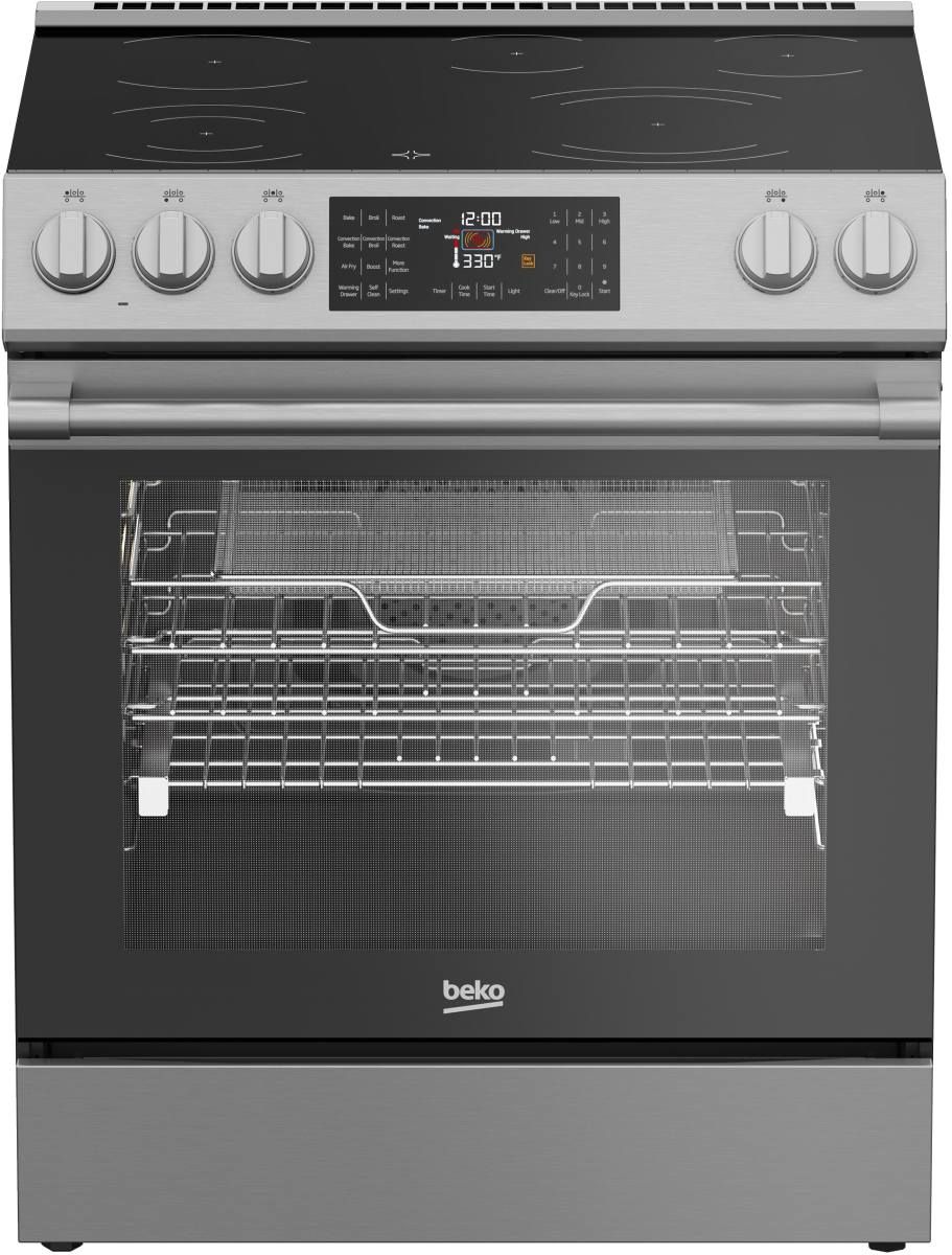 Beko 30" Stainless Steel Slide In Electric Range