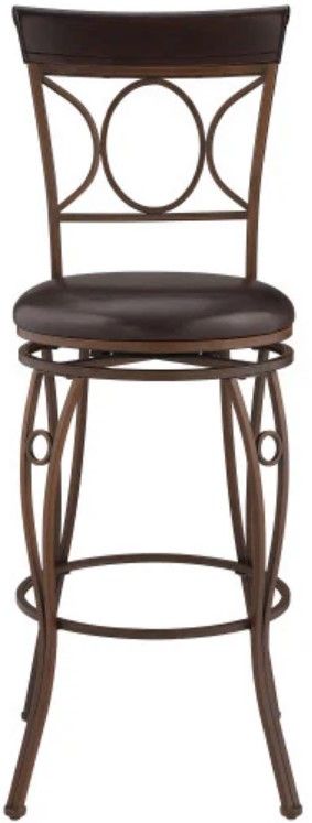 Linon Circles Brown Bar Stool-1