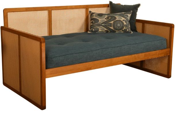 Kodiak Furniture Abaco Linen Aqua/Honey Twin Daybed with Mattress-0