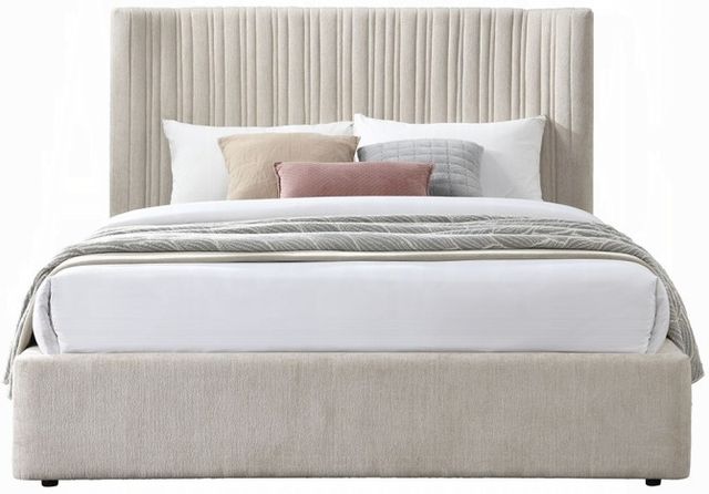 ACME Furniture Loren Beige Eastern King Upholstered Panel Bed-3