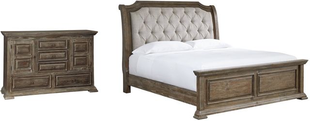 Signature Design by Ashley® Wyndahl 2-Piece Brown California King Panel Bed Set-0