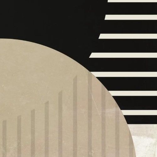 Classy Art Striped Neutral Shapes by Sd Graphics Studio Wall Art-1