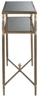 Signature Design by Ashley® Cloverty Glass Top Sofa Table with Aged Gold Base-2