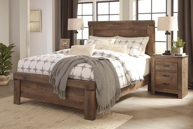 Signature Design by Ashley® Trinell Rustic Brown Queen Panel Rails-1