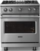 Viking® 5 Series 30" Stainless Steel Pro Style Gas (NG) Range with Polished Chrome Trim-4