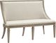 Magnussen Home® Lancaster Dovetail Gray Bench with Upholstered Seat and Back-0