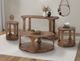 International Furniture Direct Balam Brown 1-Shelf Chairside Table-4