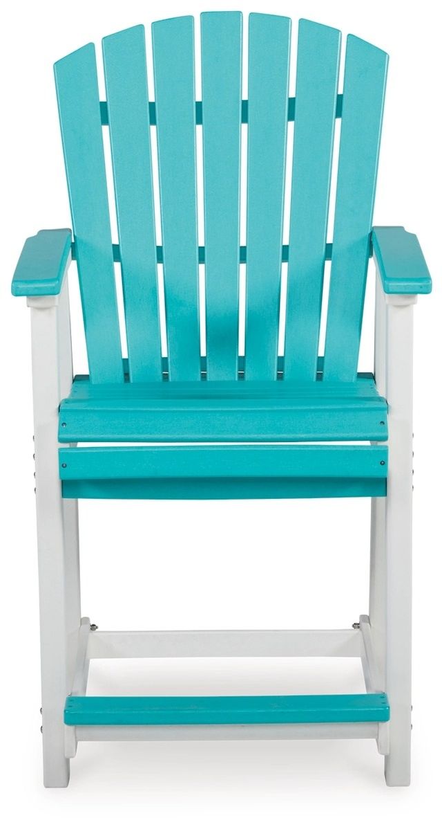 Signature Design by Ashley® Eisely 2-Piece Turquoise Outdoor Counter Bar Stool Set-2