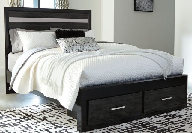 Signature Design by Ashley® Starberry Black Queen Panel Storage Bed-1