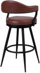 Armen Living Justin Coffee/Matte Black Bar Stool-3