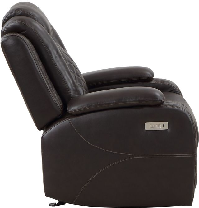 New Classic® Home Furnishings Joshua Walnut Power Glider Recliner-2