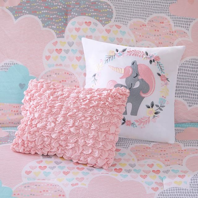 Olliix by Clean Urban Habitat Kids Cloud Pink Full/Queen Printed Comforter Set-1