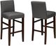 Brassex Inc. 2-Piece Brown/Dark Grey 24'' Counter Stool Set-2
