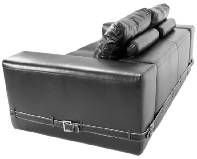 Michael Amini® Mia Bella Black/Stainless Steel Loveseat-2